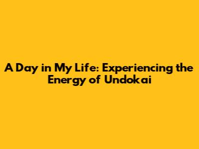 A Day in My Life: Experiencing the Energy of Undokai