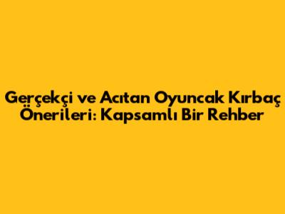 Gerçekçi ve Acıtan Oyuncak Kırbaç Önerileri: Kapsamlı Bir Rehber
