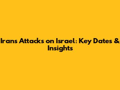 Iran's Attacks on Israel: Key Dates & Insights