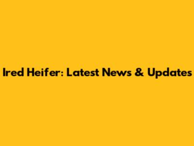 Ired Heifer: Latest News & Updates