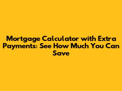 Mortgage Calculator with Extra Payments: See How Much You Can Save