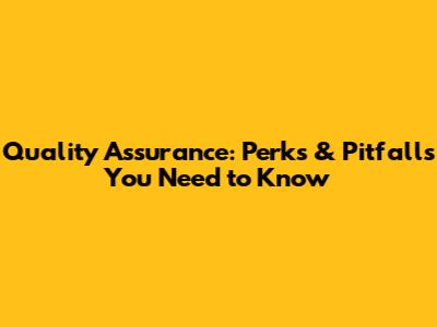 Quality Assurance: Perks & Pitfalls You Need to Know