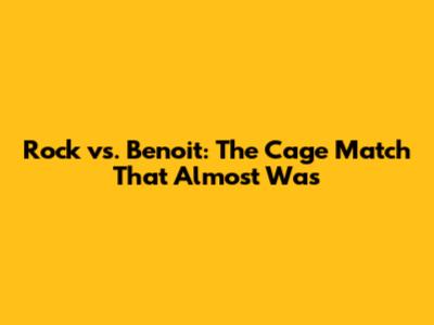 Rock vs. Benoit: The Cage Match That Almost Was